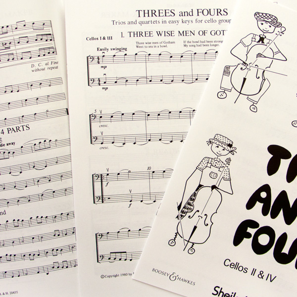 Sheila Nelson Threes and Fours for cellos